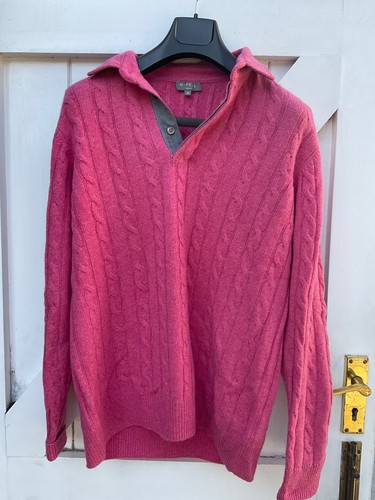 Peal mens cashmere - pink, polo