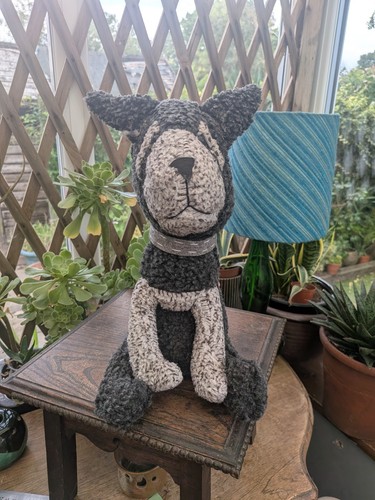 Schnauzer dog tall soft - schnauzer, 12"