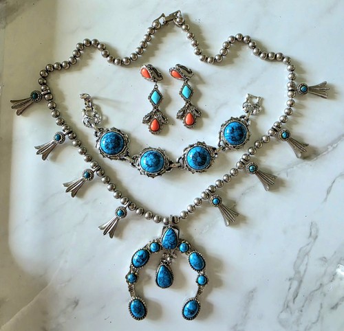 Vtg faux turquoise - vtg, silver