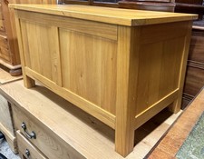 Contemporary Light Oak Blanket Box / Toy Box