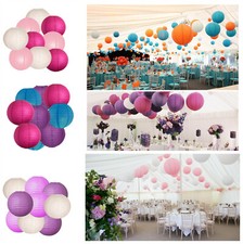 9 PCs Assorted Colour Chinese Paper Lanterns Lamp Wedding Party Decoration 
