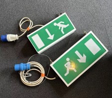 2x Emergency Exit Light Wired Maintained Ideal For Events