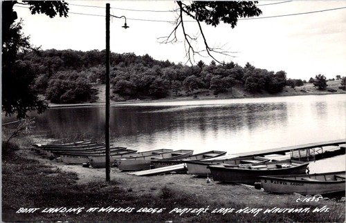 Rppc postcard wauwis lodge - rppc,