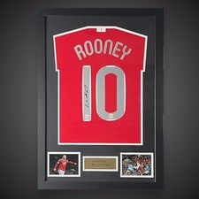 WAYNE ROONEY signed Manchester United 2008 Champions League Framed Shirt £199