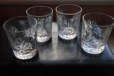 4 Vintage "Star of Edinburgh" Whisky Glasses 3" tall Lovely Condition