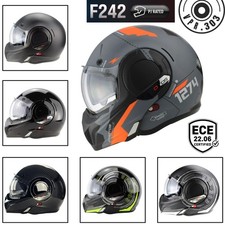 VIPER PJ RATED F242 Flip Up 180 ROOF REVERSE MODULAR MOTORCYCLE CRASH HELMET