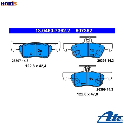 Brake pad set disc - brake,