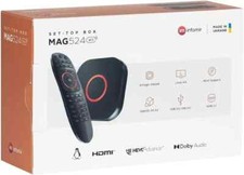 Infomir MAG 524 w3 4K HDR Dual WiFi Latest Model UK Set Tv Box Plug And Play
