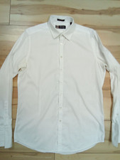 Men's Simon Carter West End Slim Fit Shirt White 16" collar Double cuffs.