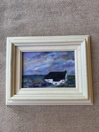 Framed oil acrylic canvas - acrylic, on