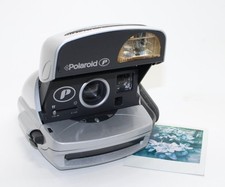 Polaroid P600 Silver Instant Camera with mirror box and manual - Tested and VGC