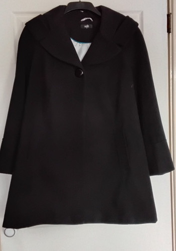 Ladies black coat wallis - black,