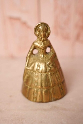 Vintage brass lady bell - vintage, |