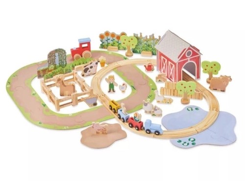 Wooden train set piece - wooden,