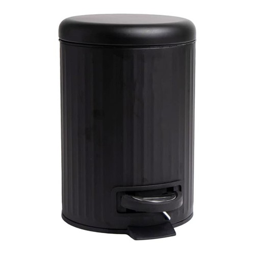 Bathroom pedal bin black - 3l,