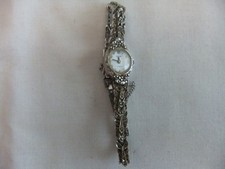 Vintage Estyma Marcasite Ladies Mechanical Dress Wristwatch 17 Jewels