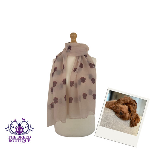 Labradoodle scarf red - scarf,