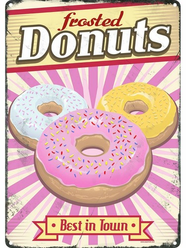 Large frosted donuts retro - large,