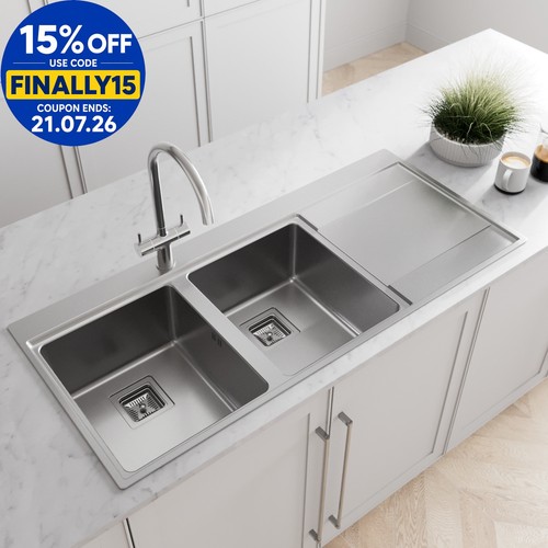 Kitchen sink double bowl - kitchen,