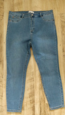 Primark Jeans Pale Wash Denim Size 18 Waist 36" Inseam 30" Narrow Leg
