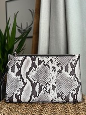 Faith Clutch Bag Faux Leather Snake Print Wristlet purse NEW