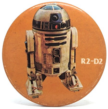 Vintage R2-D2 Robot Character Star Wars Franchise Lucas 1977 Badge Pin (P1722)