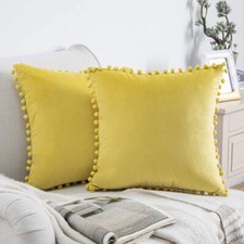 UK STOCK Pom Poms Plain Velvet