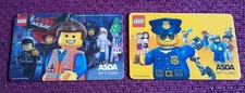 TWO USED  ASDA LEGO GIFT CARDS