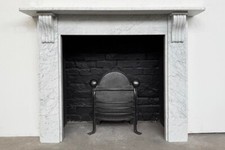 Reclaimed Victorian Corbelled Carrara marble fireplace surround | fire | stove