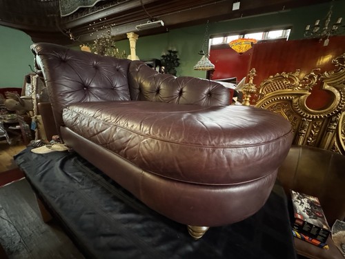 Genuine leather chaise - genuine,