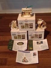 Lilliput Lane...The Donkey Stable , Holy Post & Banqeting House...boxes & deeds