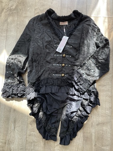 Black victorian corset jacket - black,