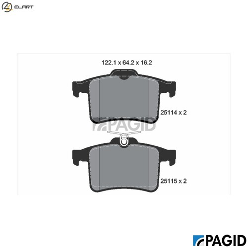 Brake pad set disc - set,