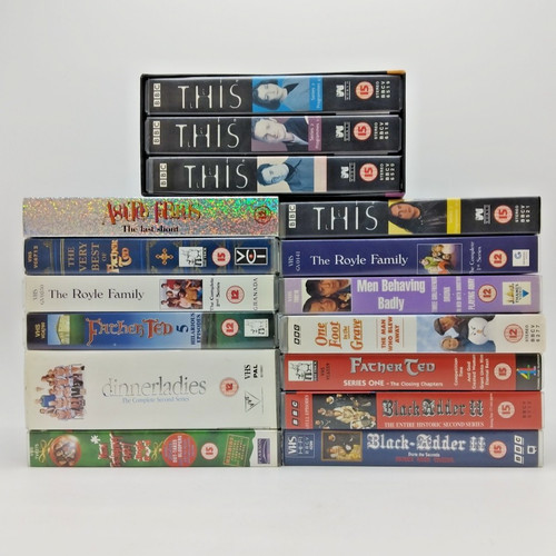 Job lot vhs cassettes x18 - x18:, uk