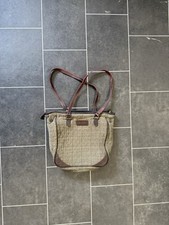 Vintage Barbour Tweed Quilted Plaid Tote Bag Shoulder