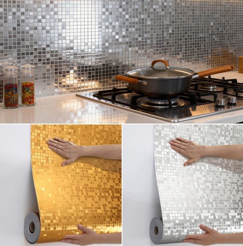 Oil proof silver - silver, mosaic