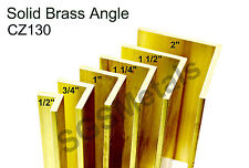 Solid Brass ANGLE L section- CZ130 Extruded Bandsaw Cut - 6 Sizes & 7 Lengths