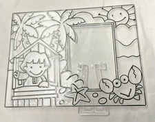 Beach Hut Suncatcher Photo Frame Painting Board