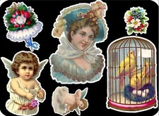 VICTORIAN SCRAPS 32 stickers