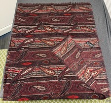 LIBERTY OF LONDON 100% WOOL LARGE SCARF WRAP SHAWL PAISLEY BROWN RED ORANGE 52"
