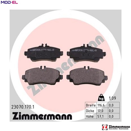 Brake pad set - disc,