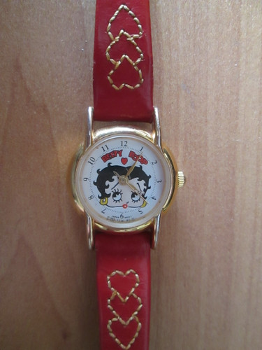 Betty boop wristwatch red - boop,