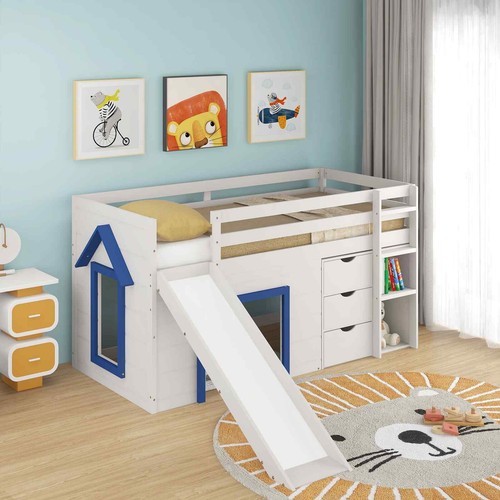 Single size pine wood low - wood, loft