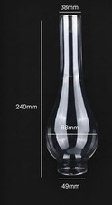 Clear Glass Lamp Chimney (24cm