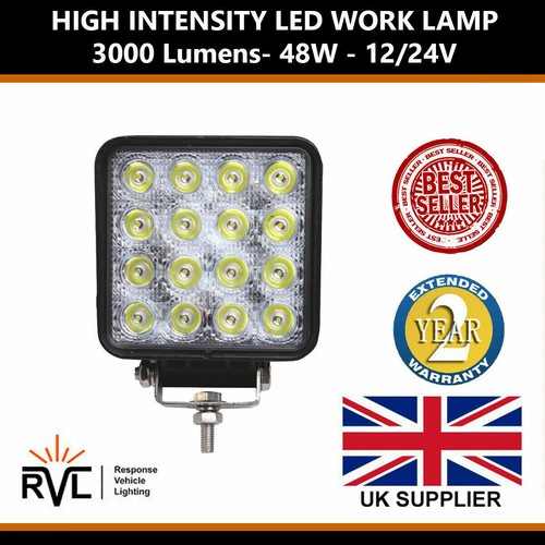 Square led work light - 12v, 24v