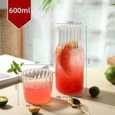 1 Set Bedside Water Carafe Glass Set Night Carafe with Tumbler Glass