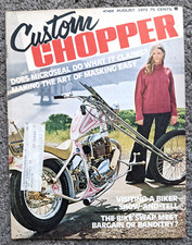 1973 AUG CUSTOM CHOPPER MOTORCYCLE MAGAZINE POSTER HARLEY TRIUMPH KAWASAKI HONDA