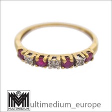 585 yellow gold ruby ring vintage 14ct gold stackable finger ring ruby