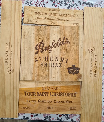 Wooden wine case - , end