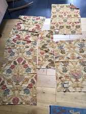 Vintage Samples X 5 Heavy SILK heraldic DUCAL JACQUARD damask brocade